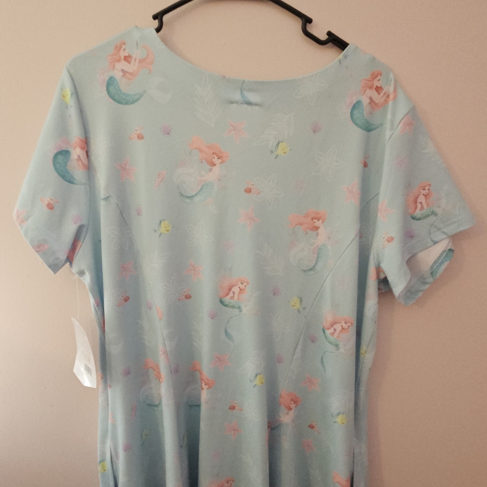 Light Blue Little Mermaid Button-Front Dress - Picture 4 of 7